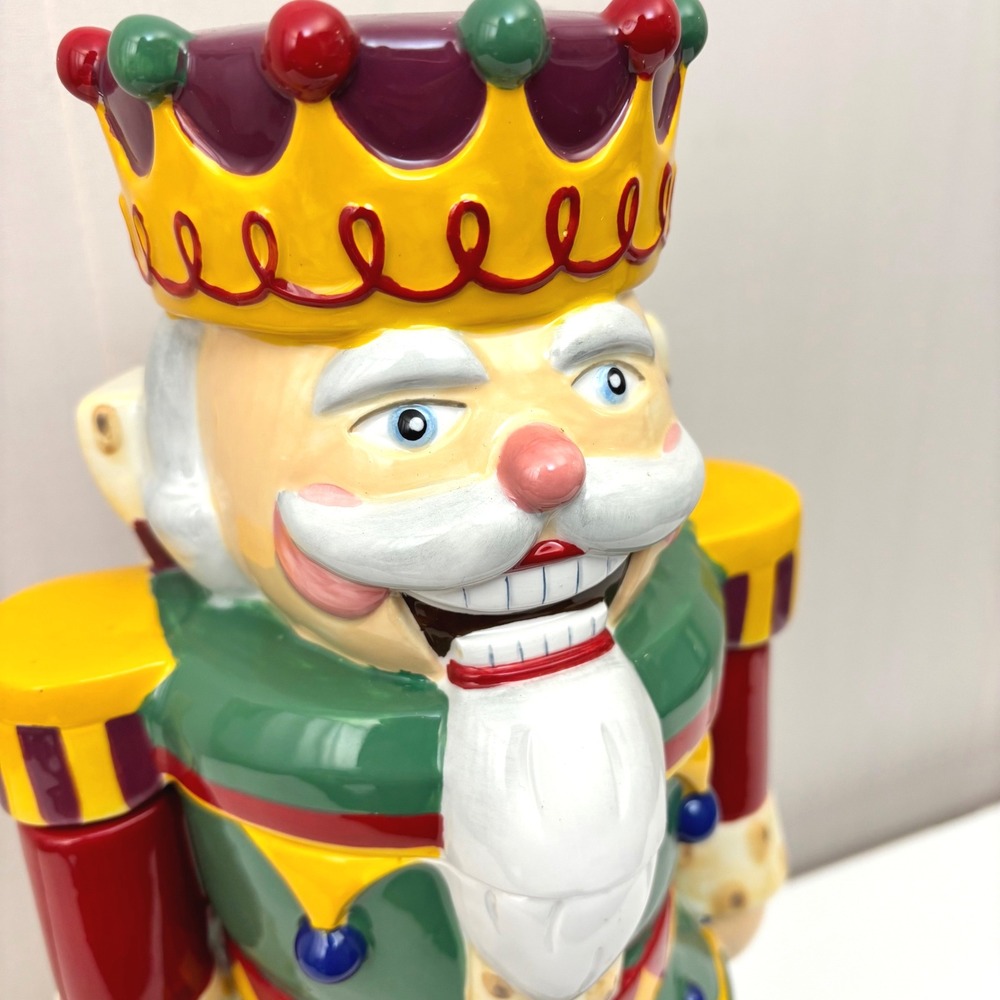 Vintage Holiday Traditions by Jenny & Jeff Nutcracker Cookie Jar 14" MIB
